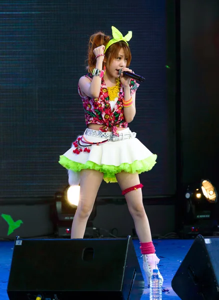 Tanaka Reina (Vocals Leader) del Gruppo LoVendor in Giappone Festa a Bangkok 2014 — Foto Stock