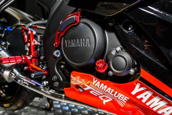 Engine of Yamaha Motorcycle. Royalty Free Stock Images