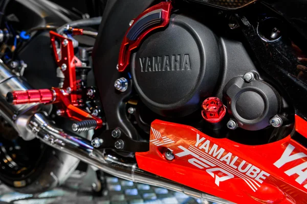 Engine of Yamaha Motorcycle. Royalty Free Stock Photos