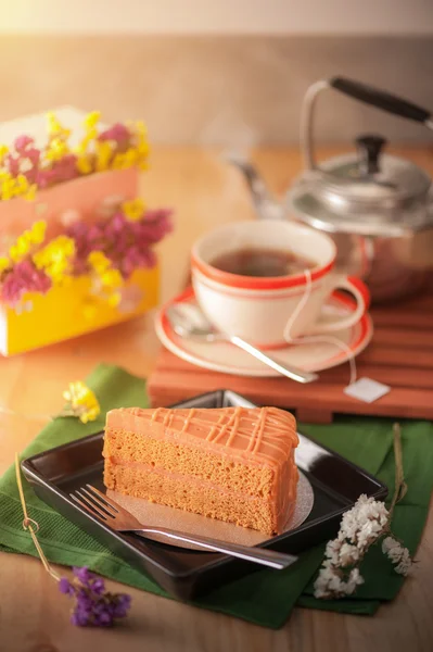Тайский чайный пирог — стоковое фото