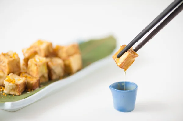 Fake fried tofu — Stock Photo, Image