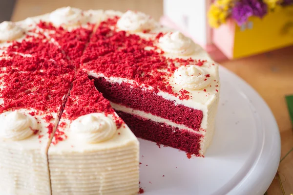 Rote Samttorte — Stockfoto