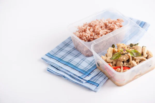 De doos van de lunch van de schone voedsel — Stockfoto