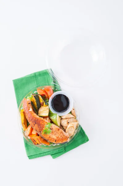 깨끗 한 음식 점심 상자 — 스톡 사진