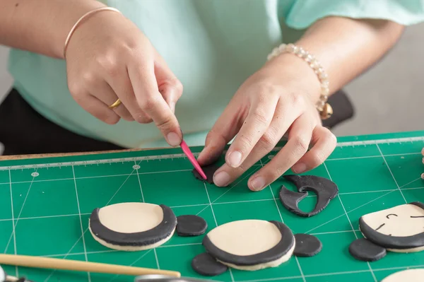 Making of fondant cake — Stock Photo, Image