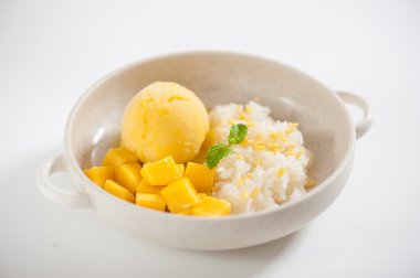 yapışkan pirinç ile mango