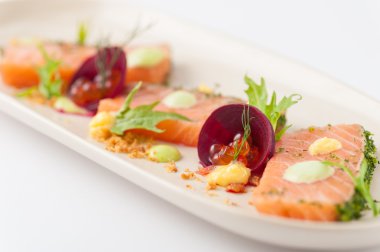 Modern mutfak tarzı somon füme