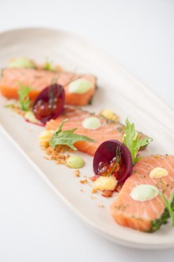 Modern mutfak tarzı somon füme