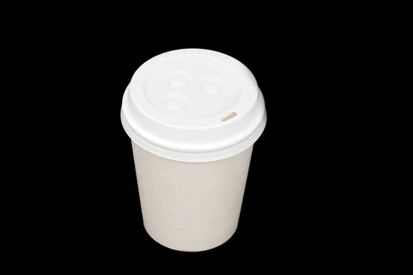 White Disposable Travel Coffee Cup