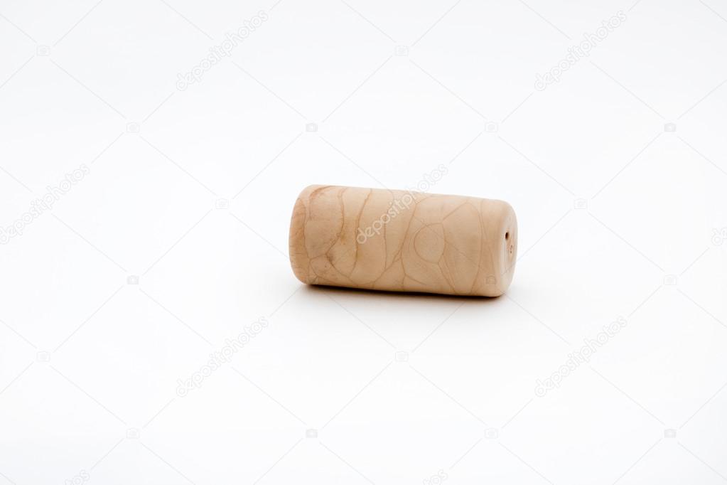 Synthetic Wine Cork on White Background