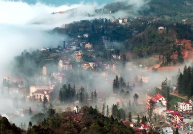 Sapa in the mist, lao cai, vietnam