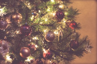 Noel ağacı ve kabarcıklar