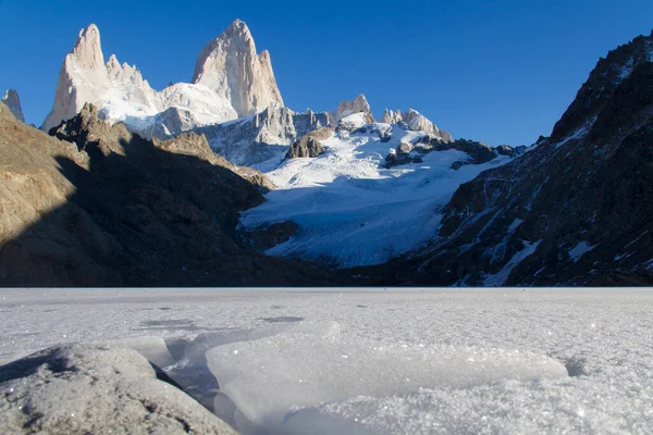 Montagna Fitz Roy Chalten Patagonia Argentina — Foto Stock