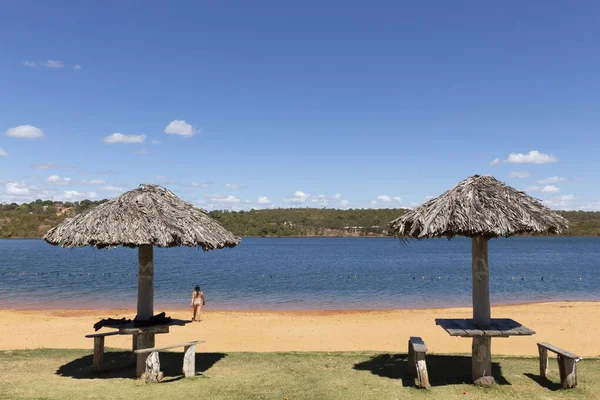 Sao Domingos Goias Brezilya 'da küçük bir sahil..