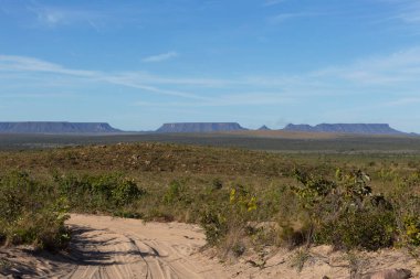 Jalapao Eyalet Parkı 'nda kum yolu.