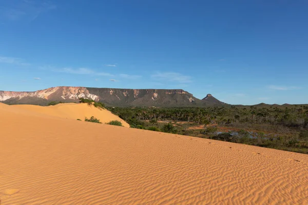 Mateiros City yakınlarındaki Jalapo Eyalet Parkı 'nda kum tepeleri.