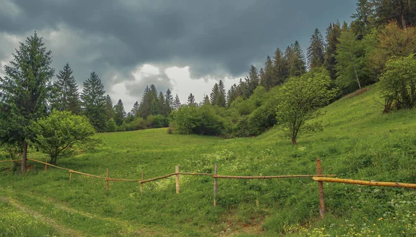 Otroligt landsbygdslandskap en molnig dag — Stockfoto