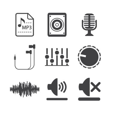 Müzik simgeler kümesi.