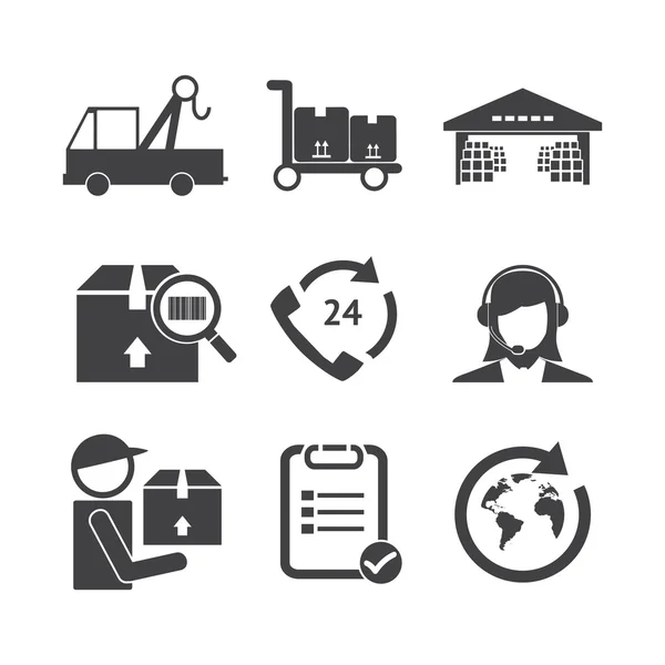 Logistic icons set. — Stock Vector