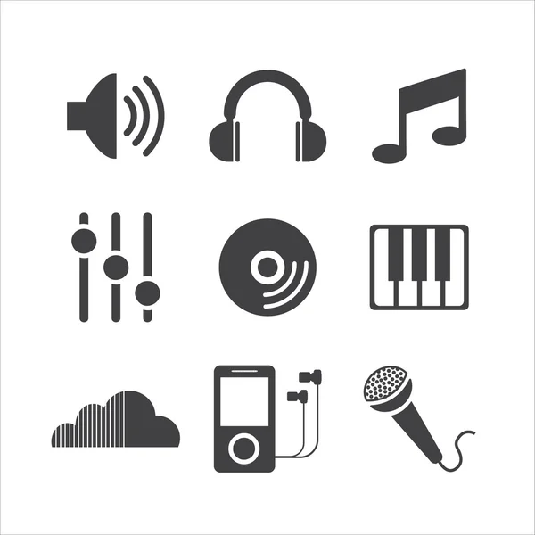 Music icons set. — Stock Vector