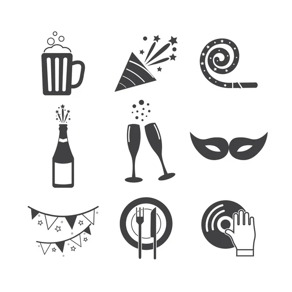 Conjunto de iconos de fiesta — Vector de stock