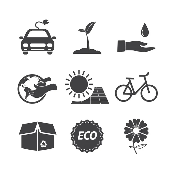 Eko Icon set. — Stok Vektör