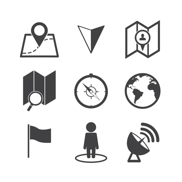 Map Icons set. — Stock Vector