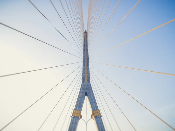 Mega sling Bridge, Rama 8, em Bangkok Tailândia (Vintage filter ef — Fotografia de Stock