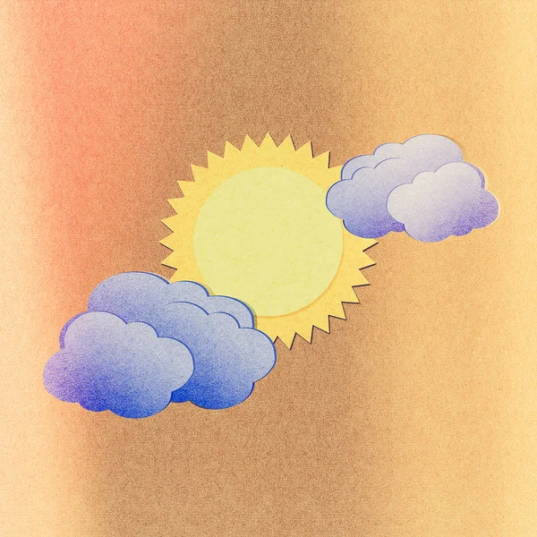Wetter Grunge Papier Textur auf braunem Hintergrund — Stockfoto