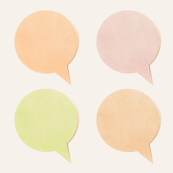 Paper texture ,bubble talk tag on white background — Stock Photo, Image