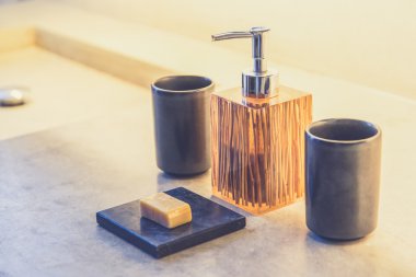 Sıvı sabun şişe (kullanılan Vintage filtre efekti)