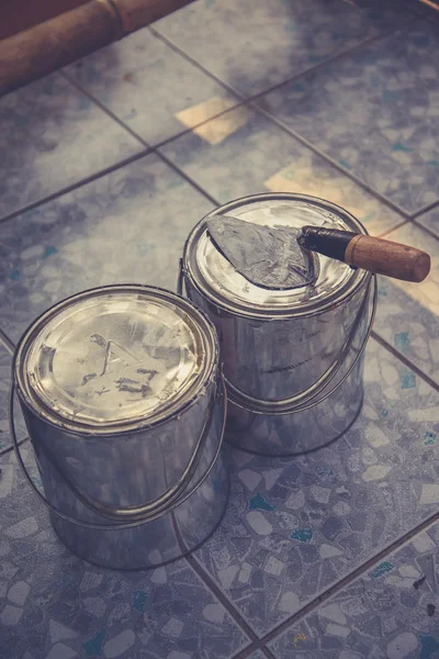 Metallic can  (Vintage filter effect used) — Stock Photo, Image