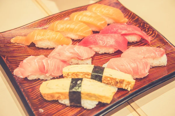 Japanese food,Sushi tasty sushi set — Stock Photo, Image