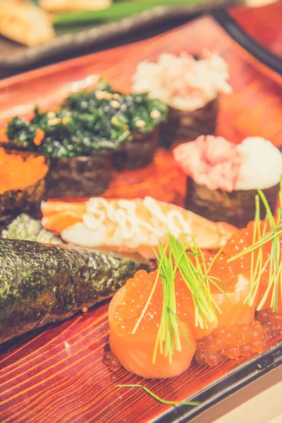 Japanese food,Sushi tasty sushi set — Stock Photo, Image