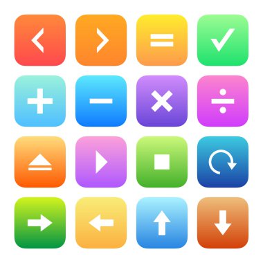 hesap makinesi ve bilgisayar simgeleri