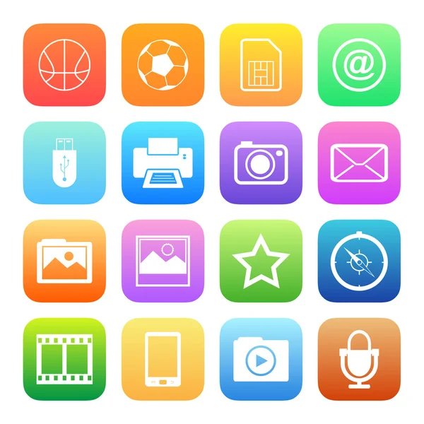 Mobile phone icons — Stock Vector