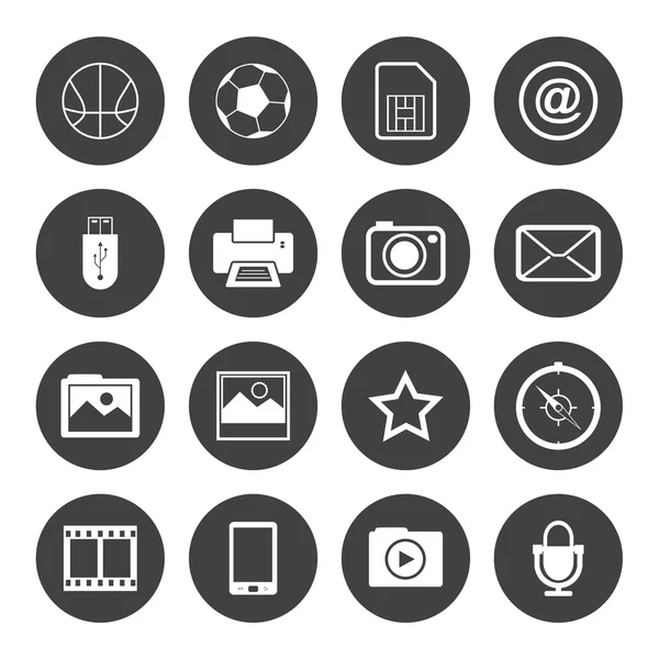 Mobile phone icons — Stock Vector