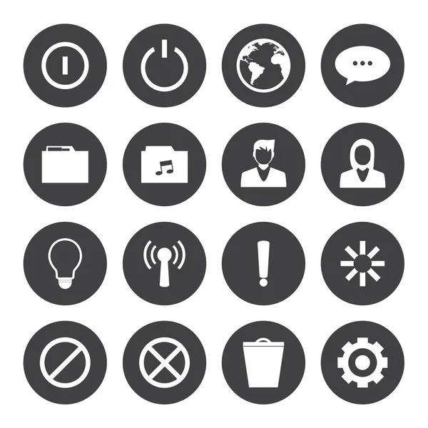 Set di connessione icone del telefono cellulare — Vettoriale Stock