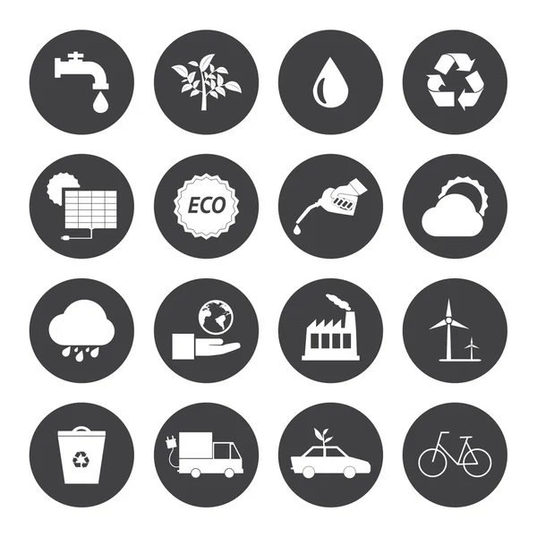 Conjunto de iconos Eco — Vector de stock