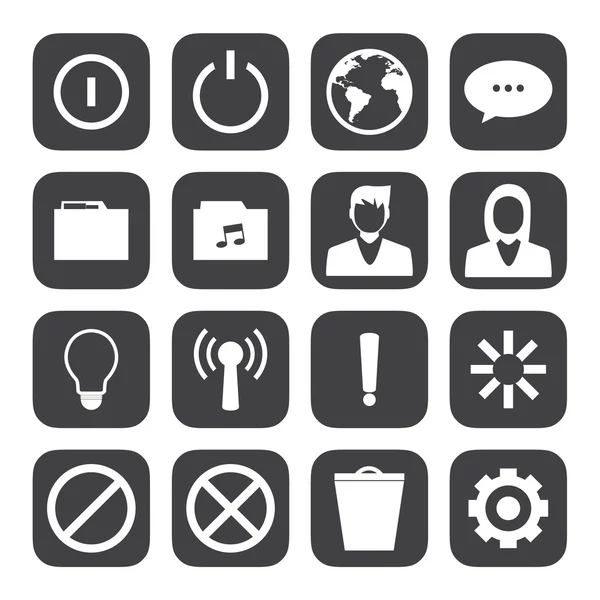 Mobile phone icons — Stock Vector