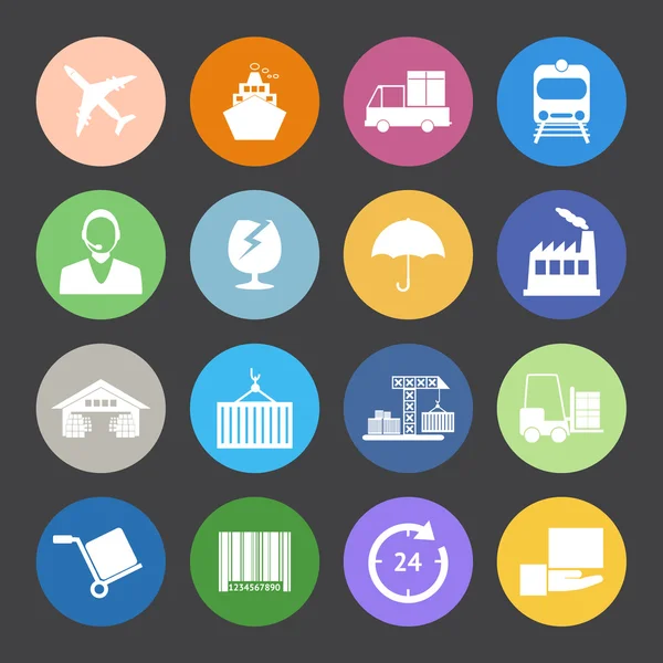 Logistics icons — Stock Vector