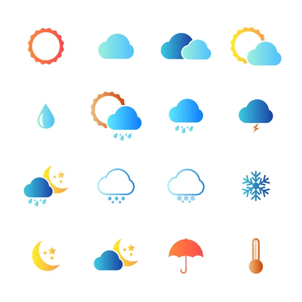 Icône météo ensemble. — Image vectorielle