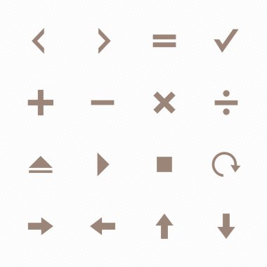 hesap makinesi ve bilgisayar simgeleri