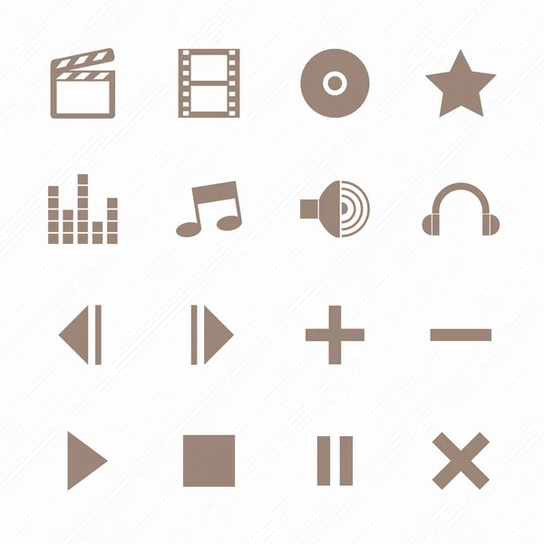 Media player icons — Stock Vector