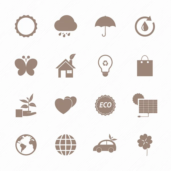 Eco icons set — Stock Vector