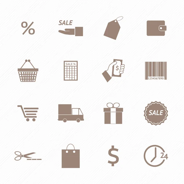 Shopping icons set — Stock Vector