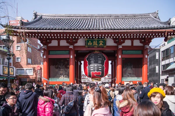 Nakamise calle comercial en Asakusa conn — Foto de Stock