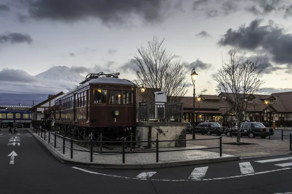 Kawaguchiko station med fuji mountain view — Stockfoto