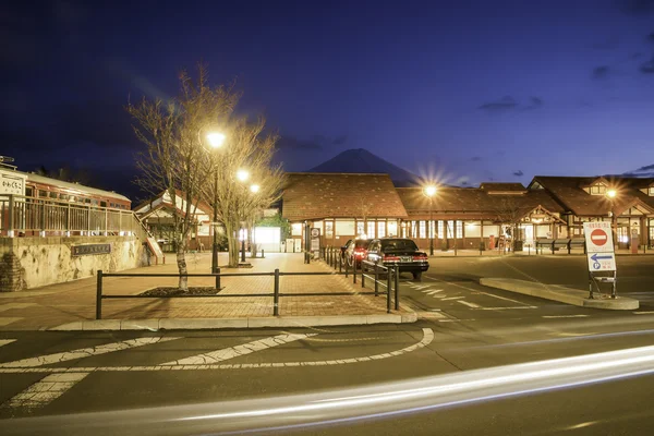 Estação de Kawaguchiko com vista para a montanha fuji — Fotografia de Stock