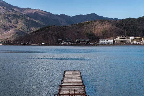 Utsikt över kawaguchiko sjön — Stockfoto